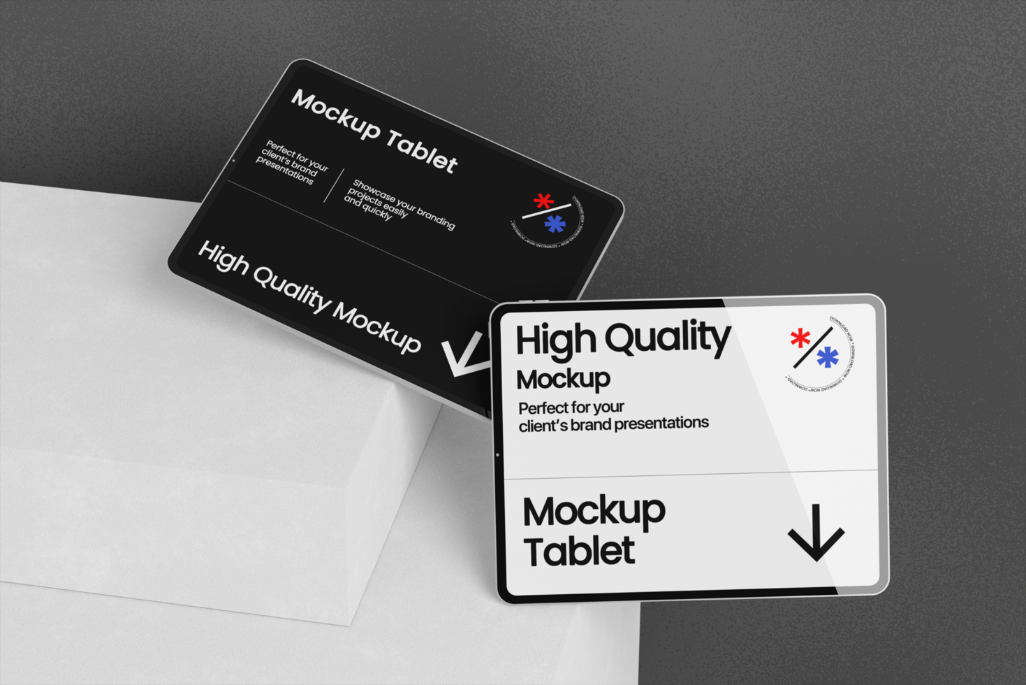 3d render device mockup tablet with high quality and minimal scene psd
