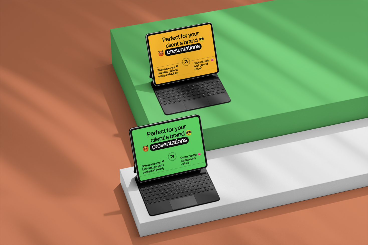 Modern Dual Tablet Presentation Mockup for Branding and Marketing psd