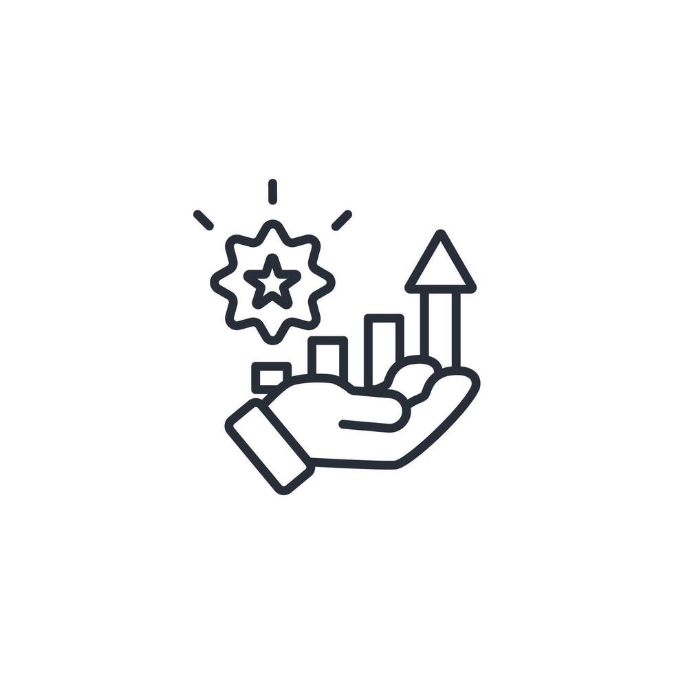 value creation icon. .Editable stroke.linear style sign for use web design,logo.Symbol illustration. vector