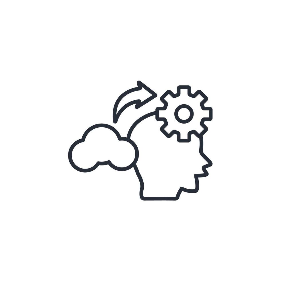 imagination icon. .Editable stroke.linear style sign for use web design,logo.Symbol illustration. vector