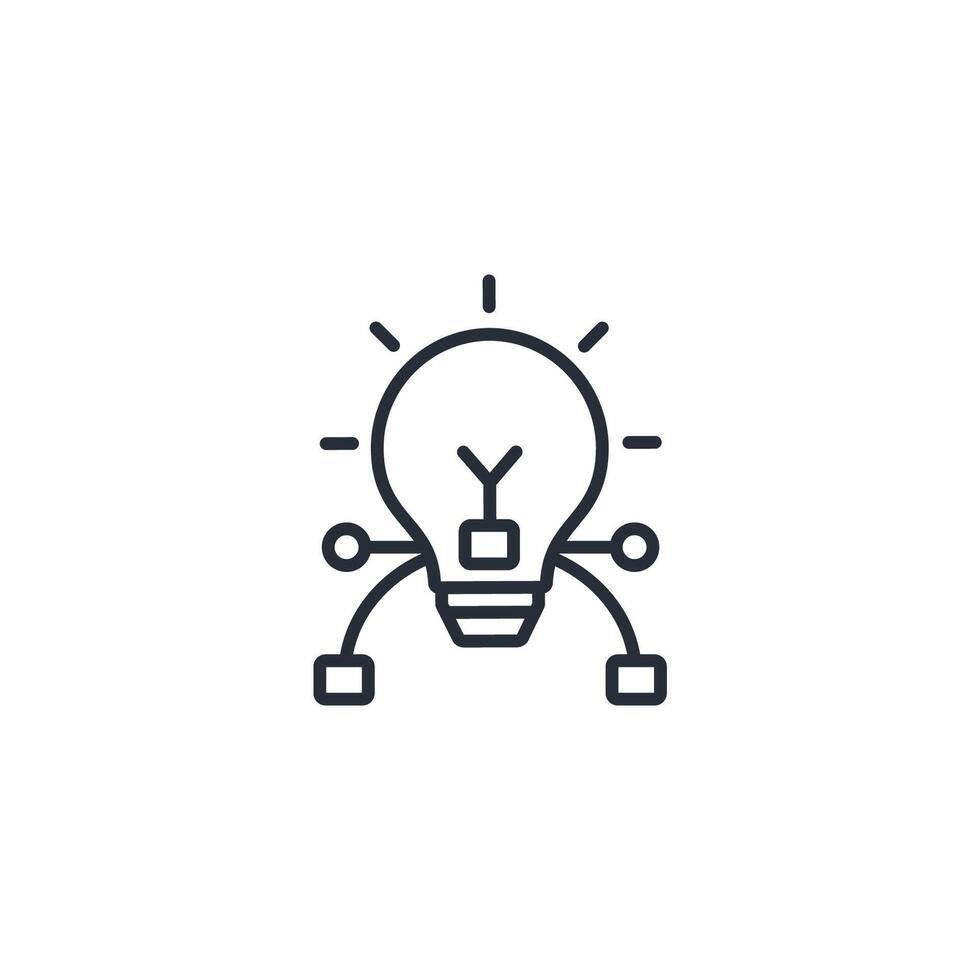idea generation icon. .Editable stroke.linear style sign for use web design,logo.Symbol illustration. vector