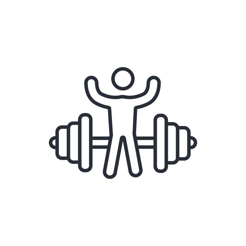 gym icon. .Editable stroke.linear style sign for use web design,logo.Symbol illustration. vector