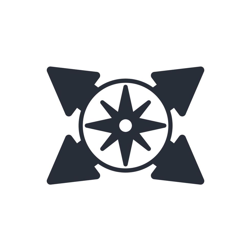 Compass icon. .Editable stroke.linear style sign for use web design,logo.Symbol illustration. vector