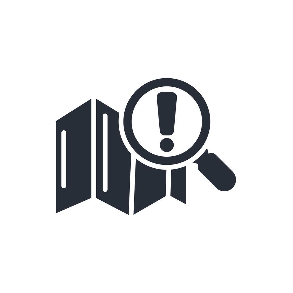 search map icon. .Editable stroke.linear style sign for use web design,logo.Symbol illustration. vector
