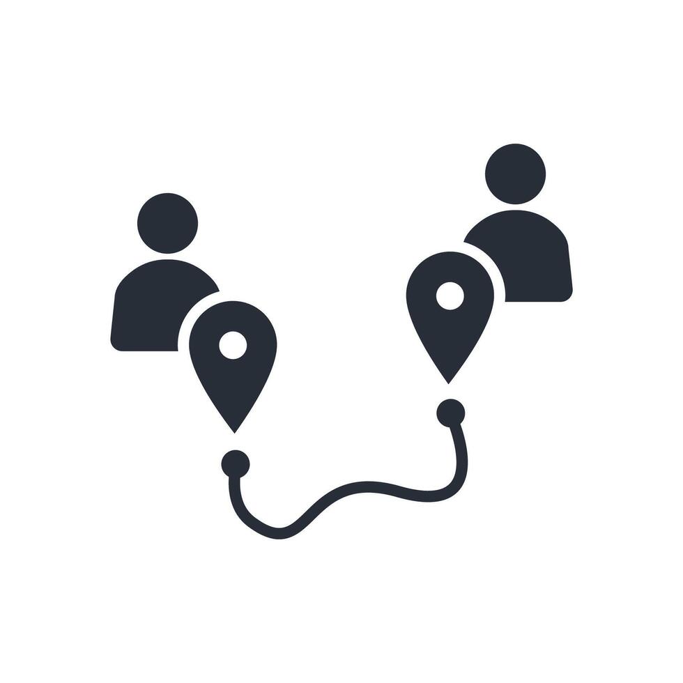 road map icon. .Editable stroke.linear style sign for use web design,logo.Symbol illustration. vector