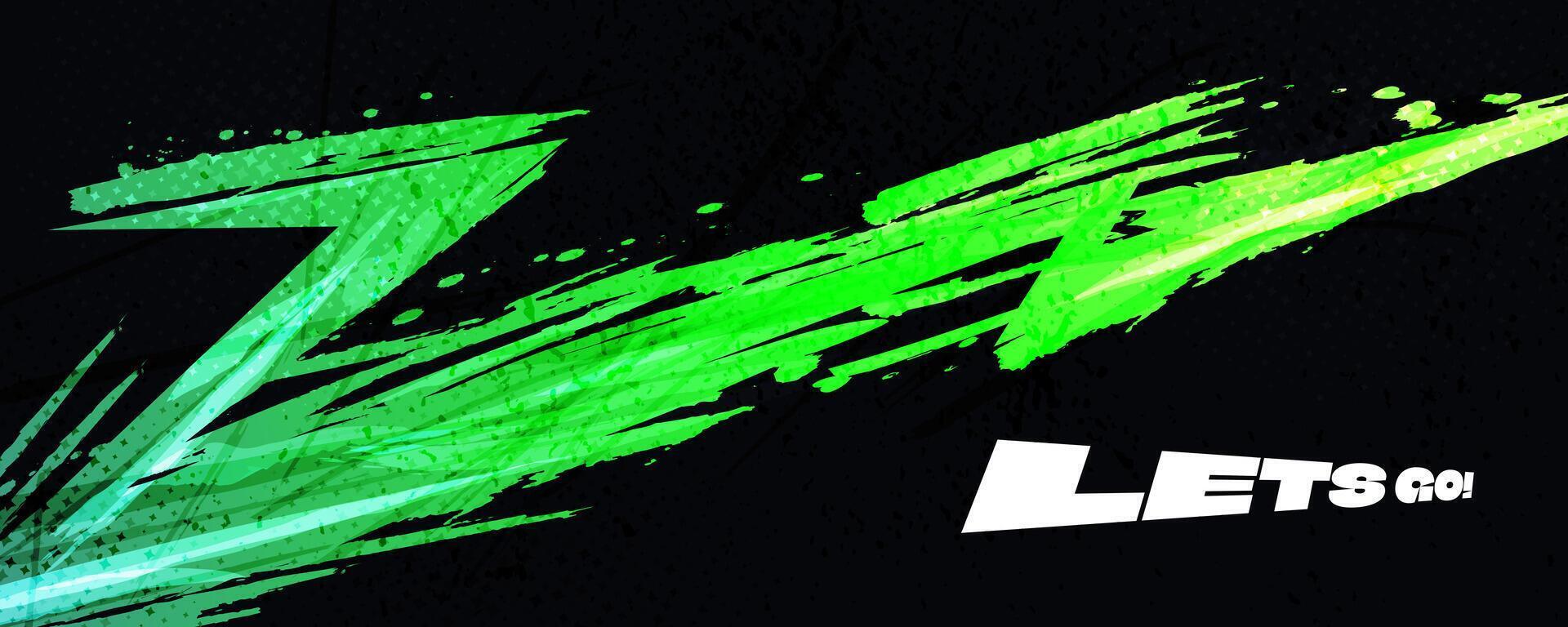 Abstract Background with Green Gradient Brush. Grunge Sport Background for Banner or Poster Design vector