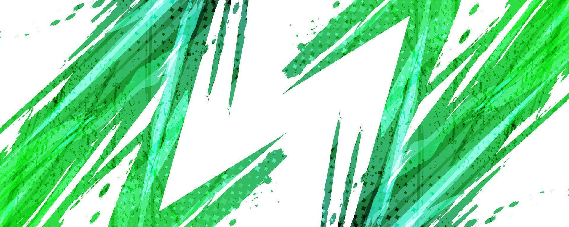 Abstract Background with Green Gradient Brush. Grunge Sport Background for Banner or Poster Design vector