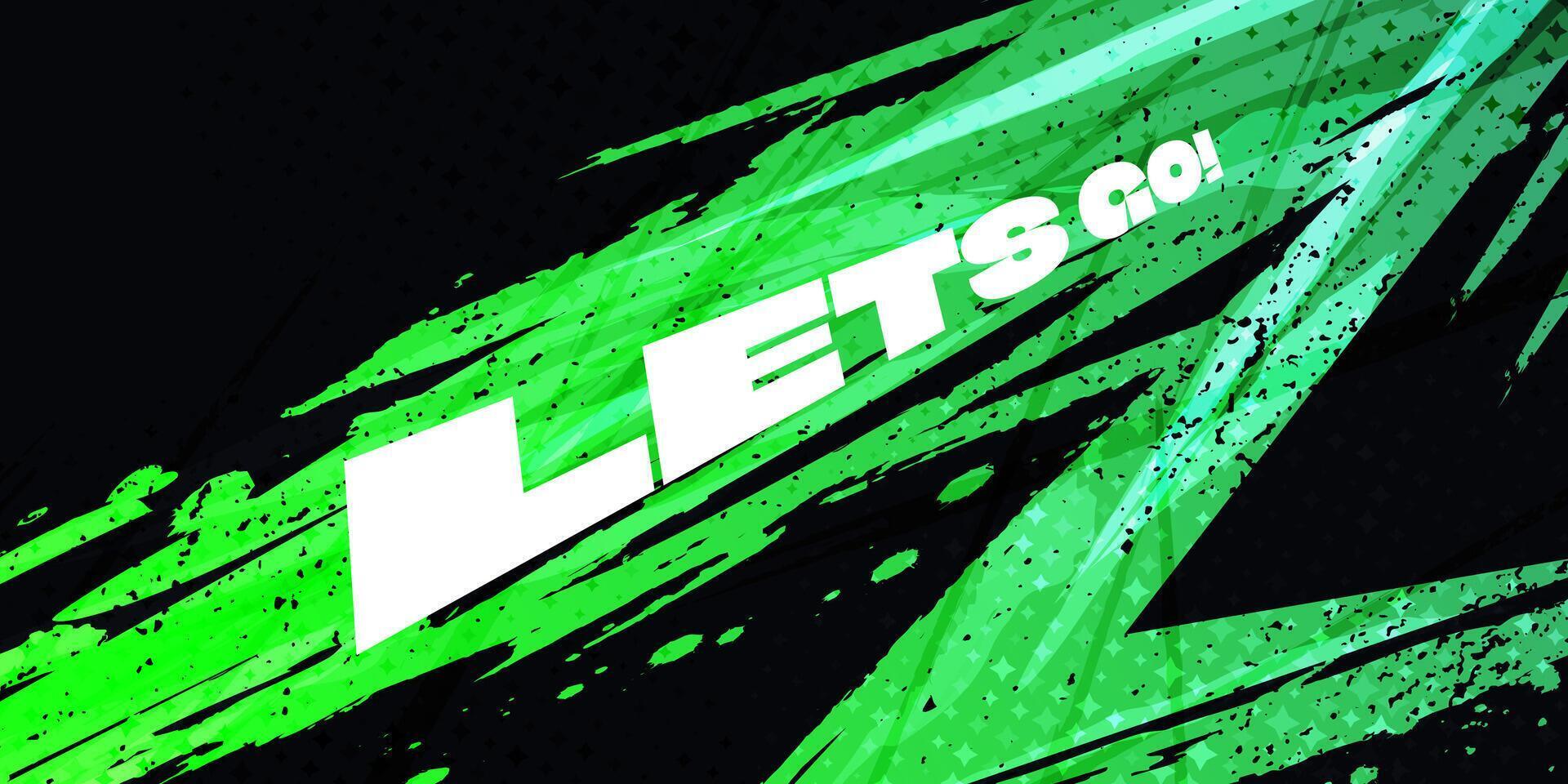 Abstract Background with Green Gradient Brush. Grunge Sport Background for Banner or Poster Design vector