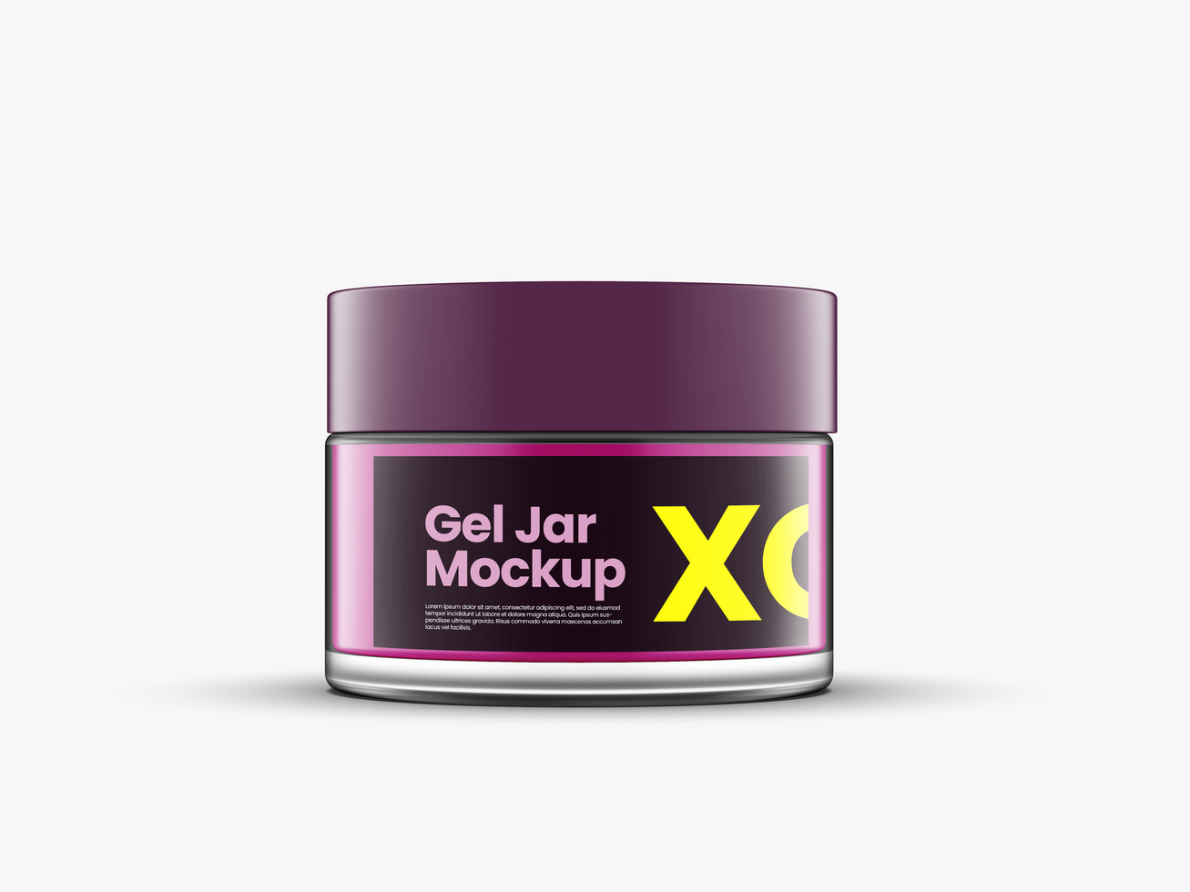 Gel Jar Plastic Mockup psd