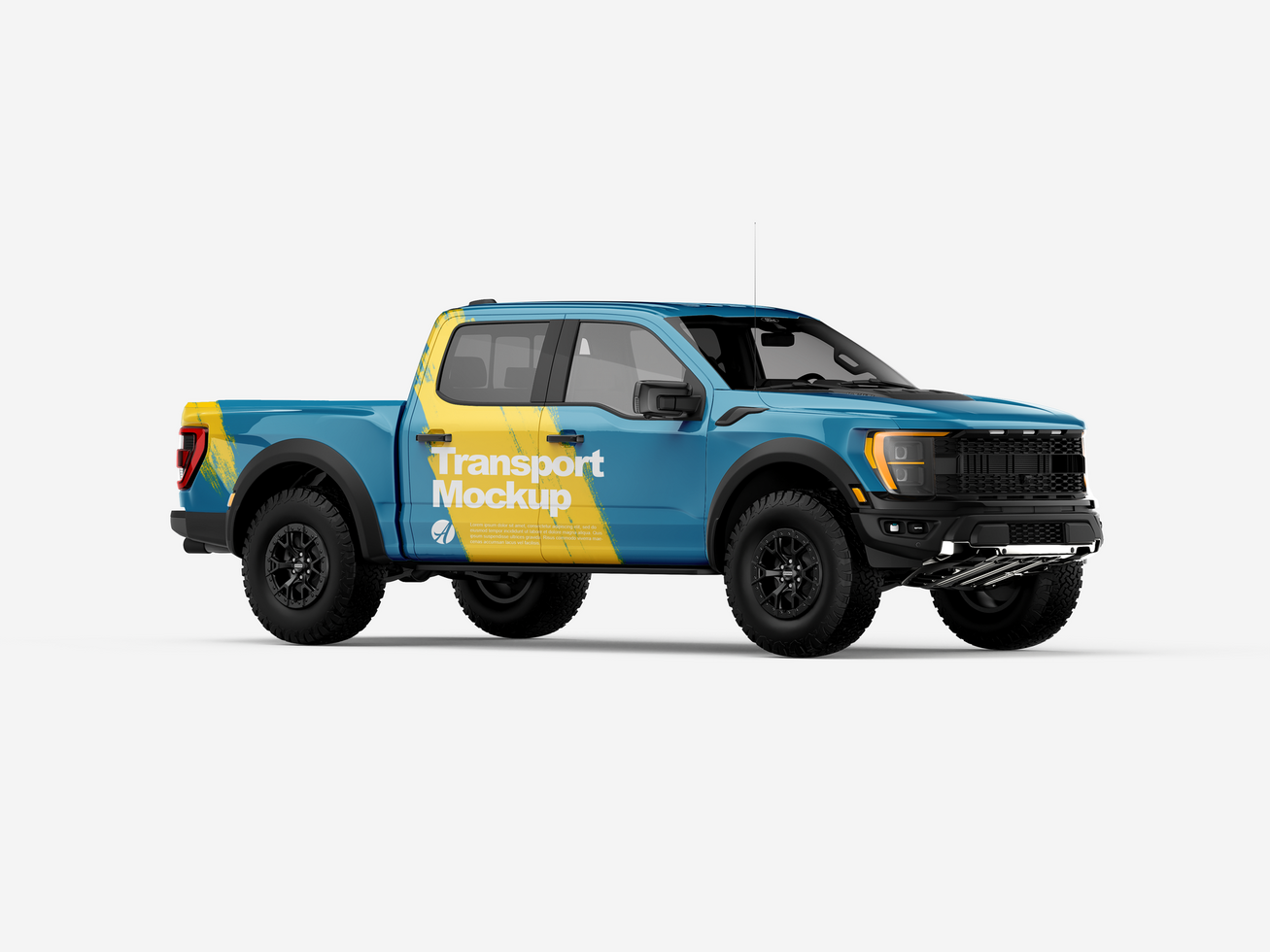 Transport Vehicle Mockup Template psd