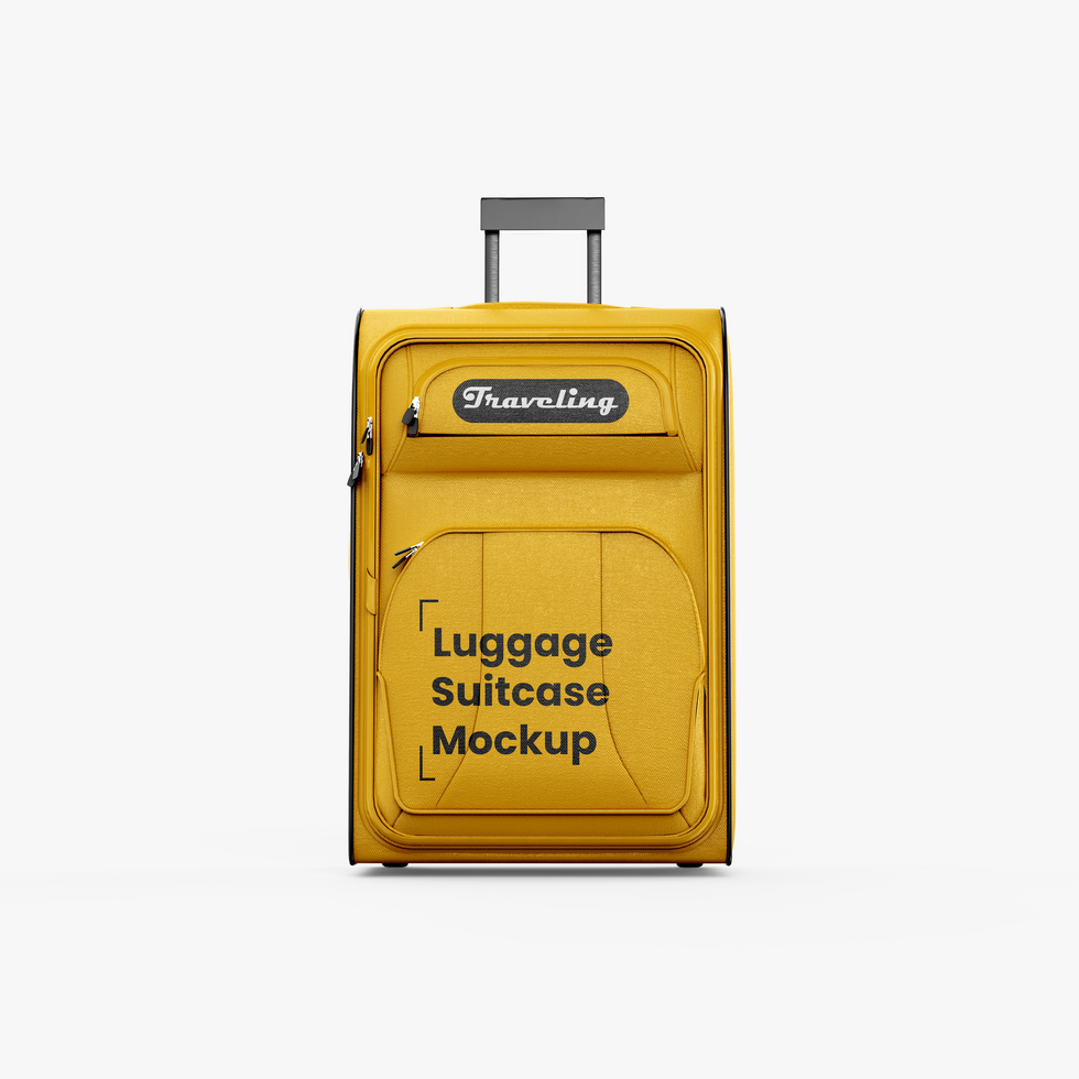 Travel Suitcase Back Mockup psd