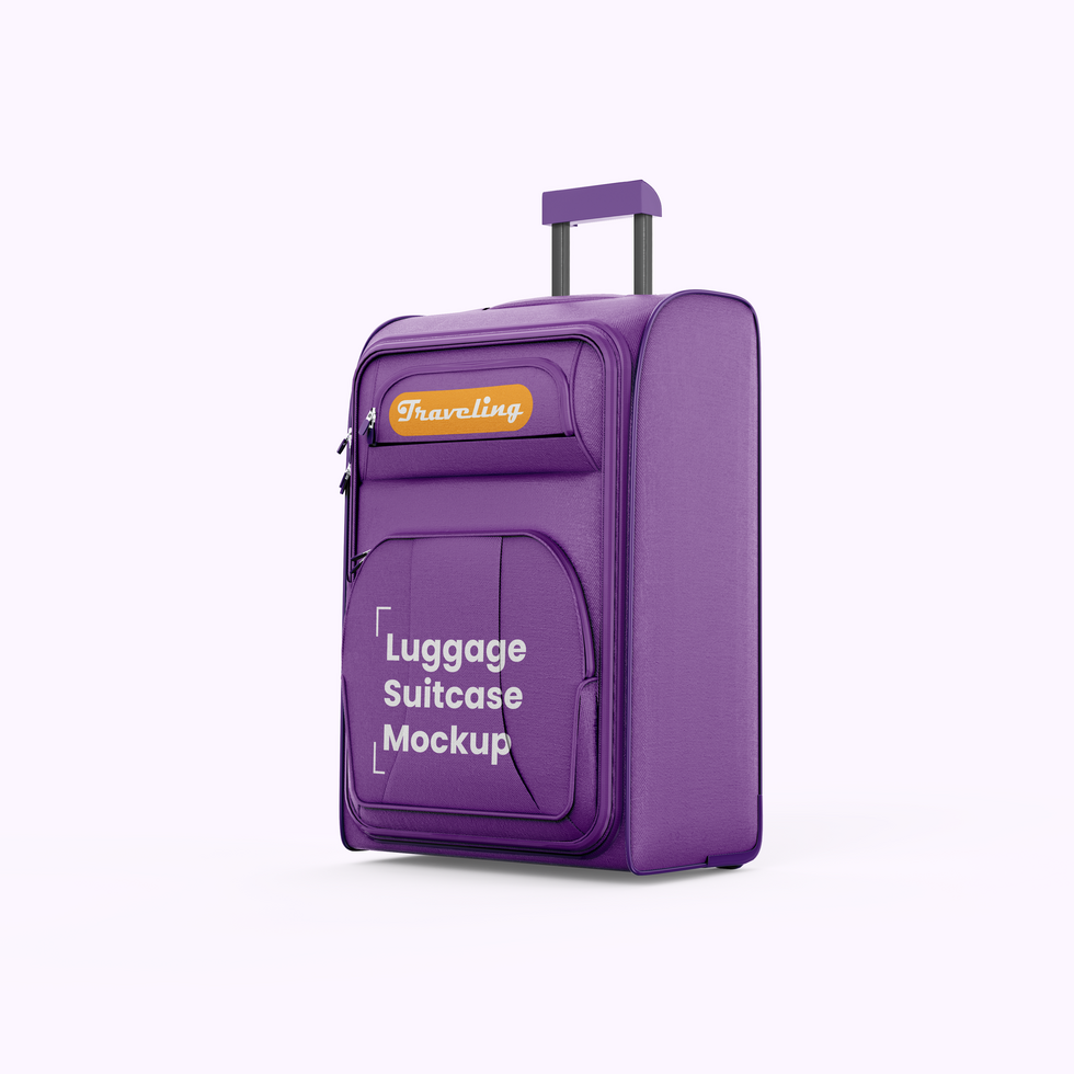 Travel Suitcase Back Mockup psd