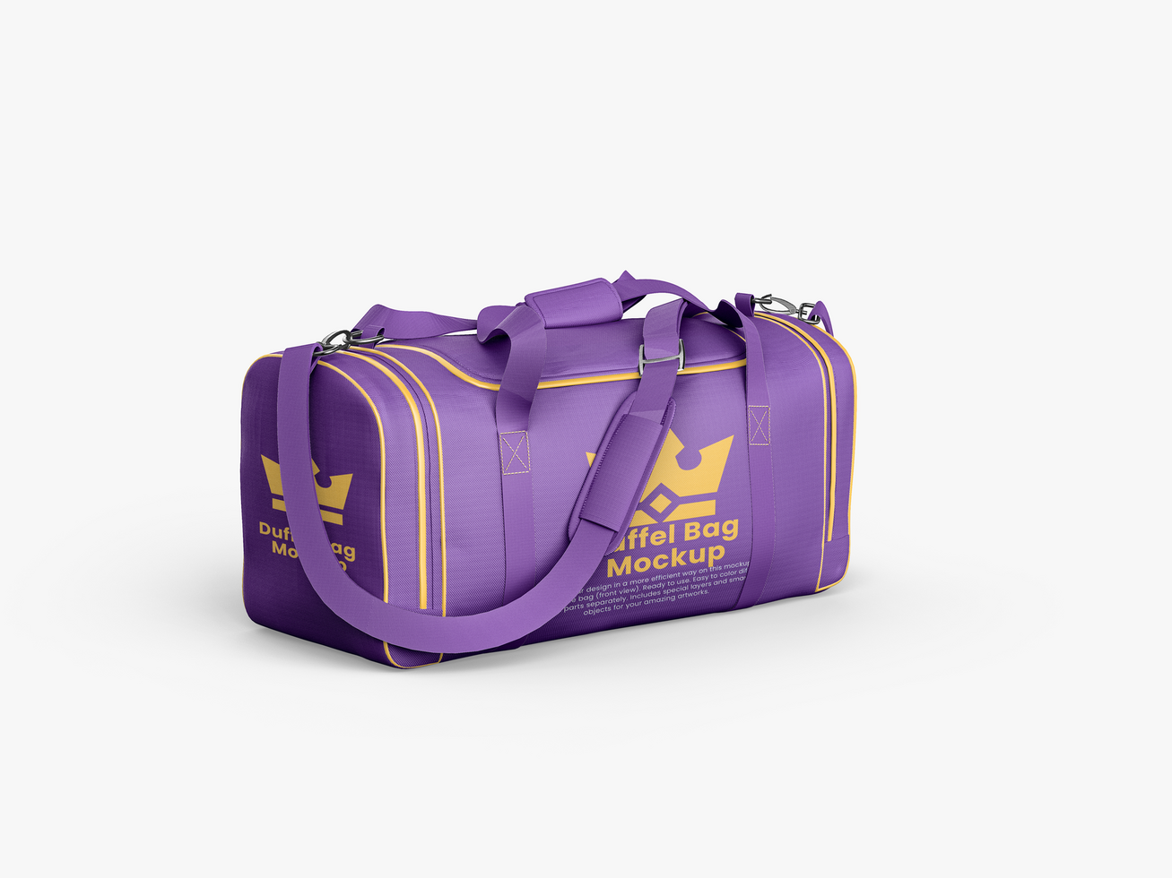 Duffel Bag Side View Mockup psd