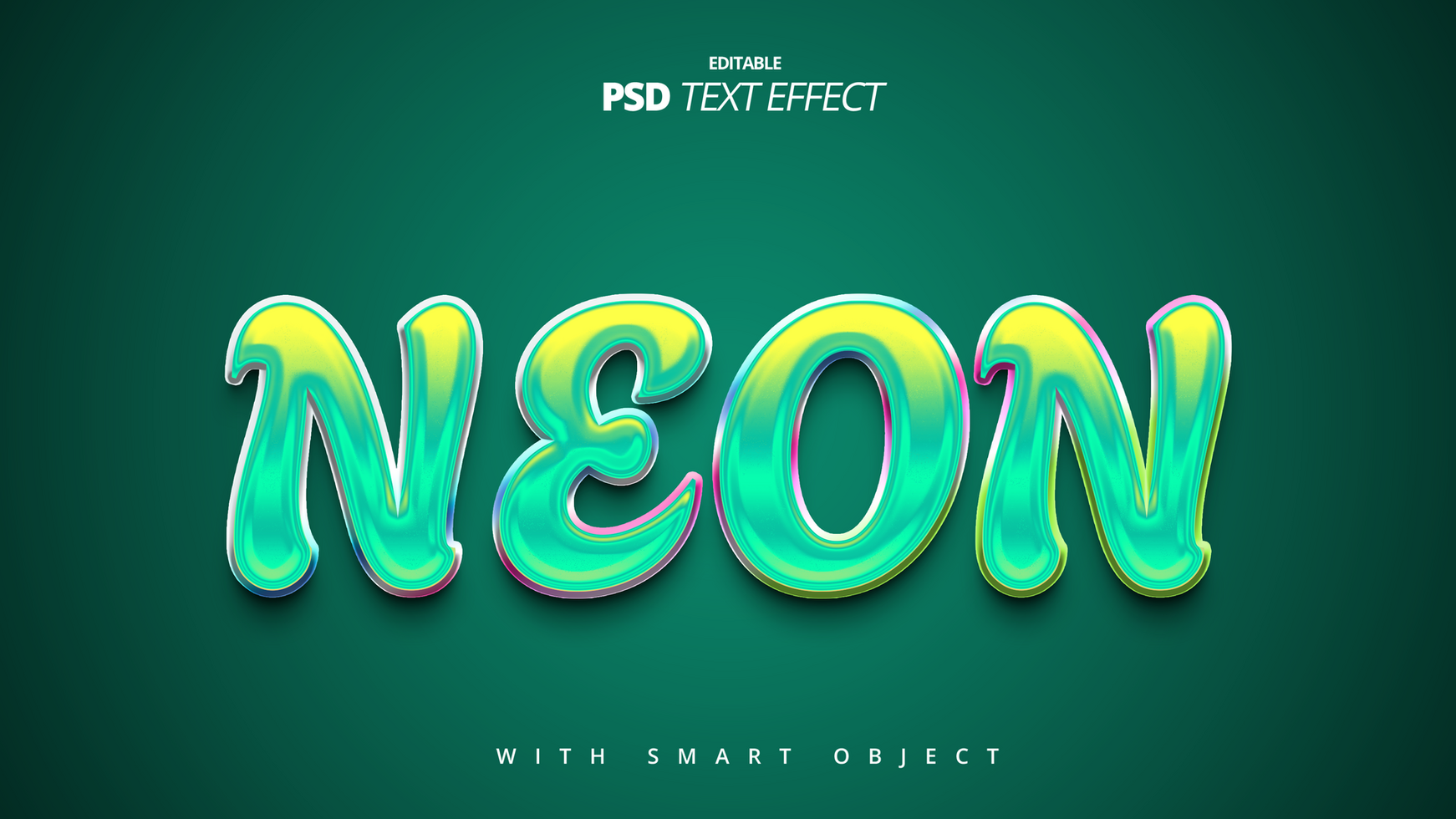 3d neon cinema movie game text effect editable template design psd