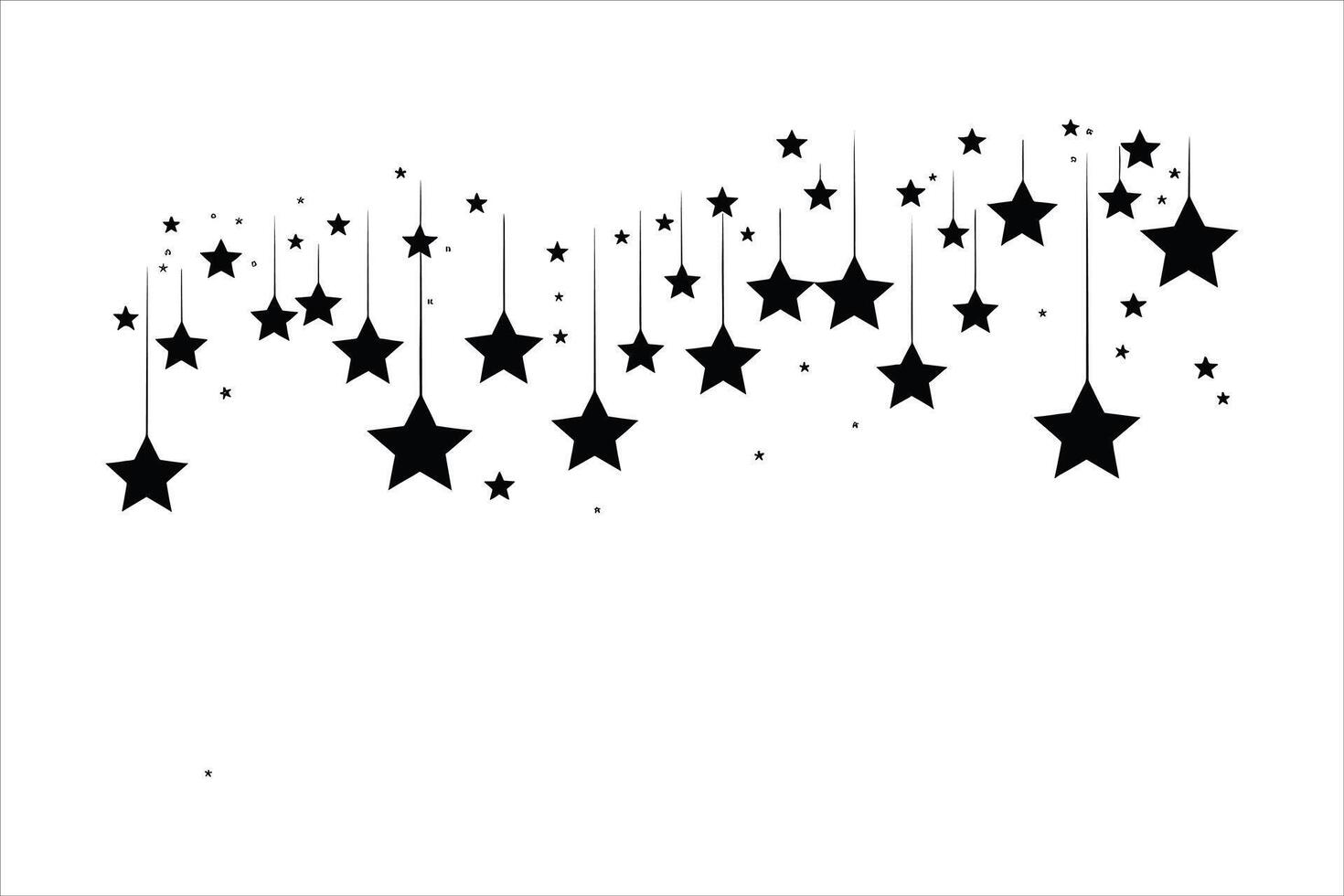 Stars Black and White illustration vector