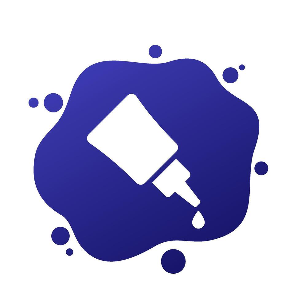 Glue bottle icon, pictogram vector