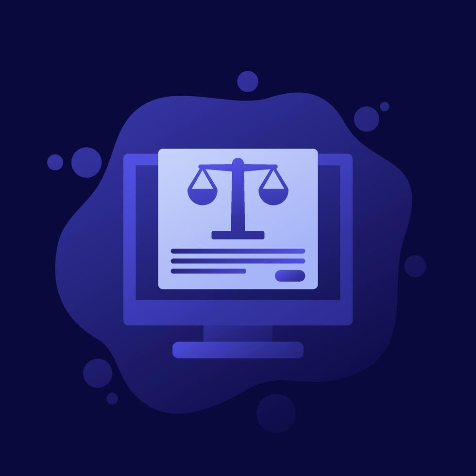 online legal help icon vector