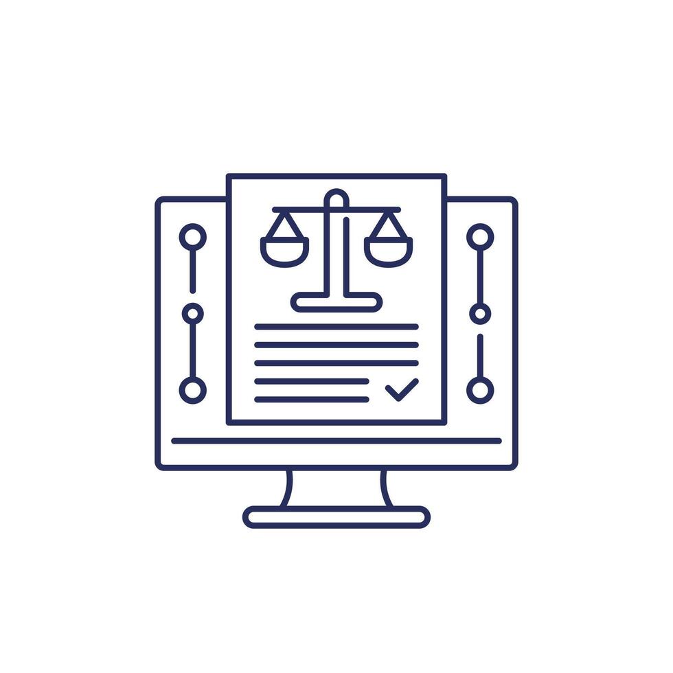 online legal help line icon, vector
