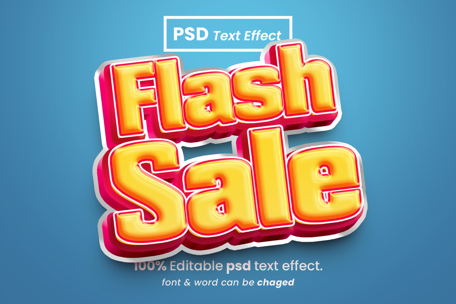 3D Editable Text Effect psd