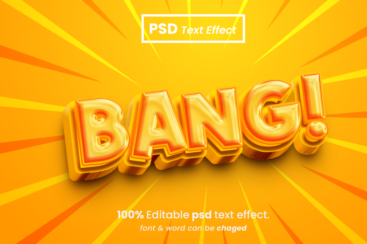 3D Editable Text Effect psd