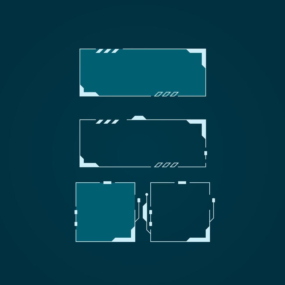 HUD frame screen, Sci fi modern futuristic hud user interface vector