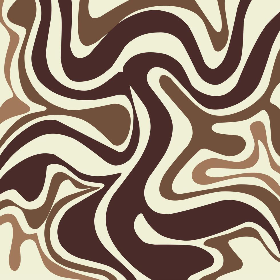 Abstract horizontal background with colorful waves. Trendy illustration in style retro 60s, 70s. Pastel colors vector