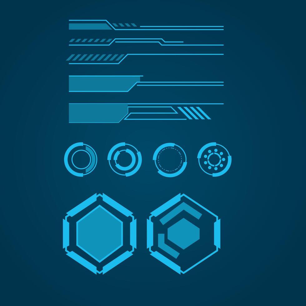 futuristic hud element interface. virtual touch graphical user interface. vector