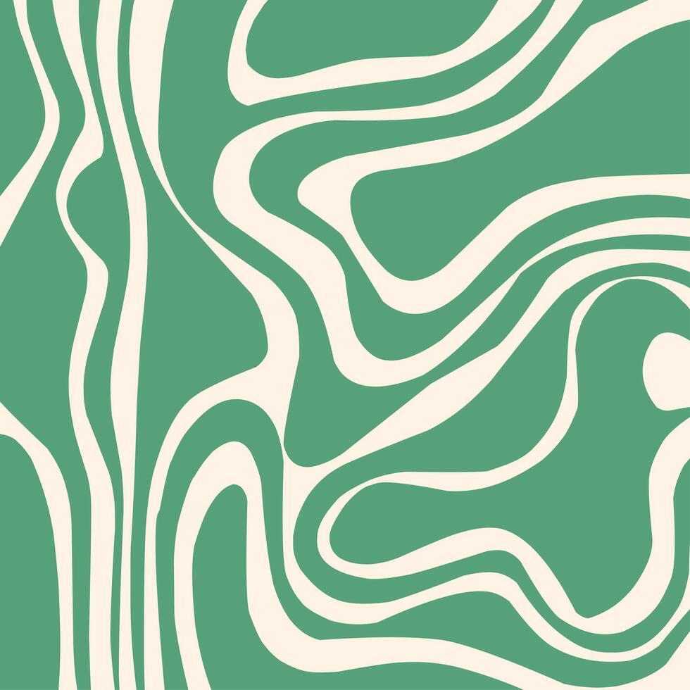 Abstract horizontal background with colorful waves. Trendy illustration in style retro 60s, vector
