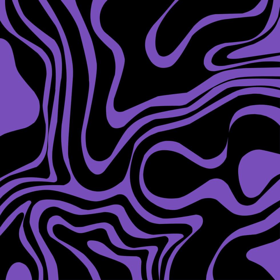 Abstract horizontal background with colorful waves. Trendy illustration in style retro 60s, vector