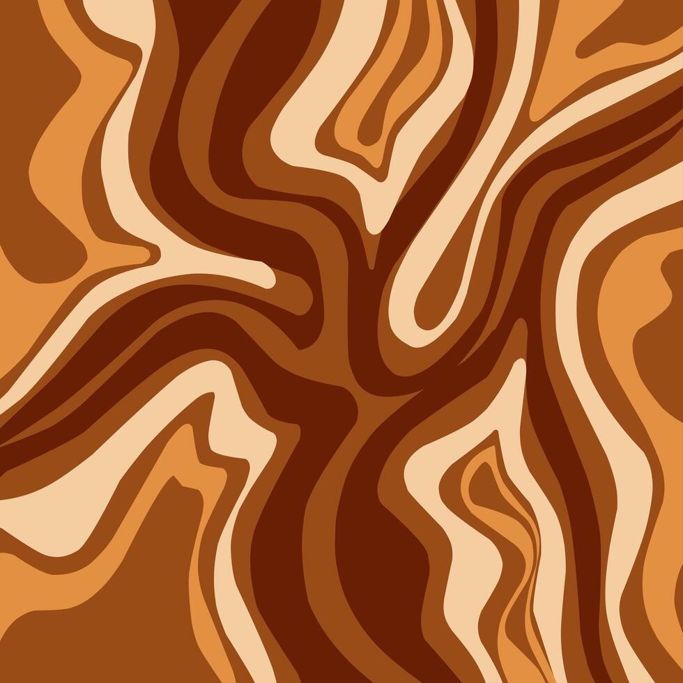 Abstract horizontal background with colorful waves. Trendy illustration in style retro 60s, 70s. Pastel colors vector