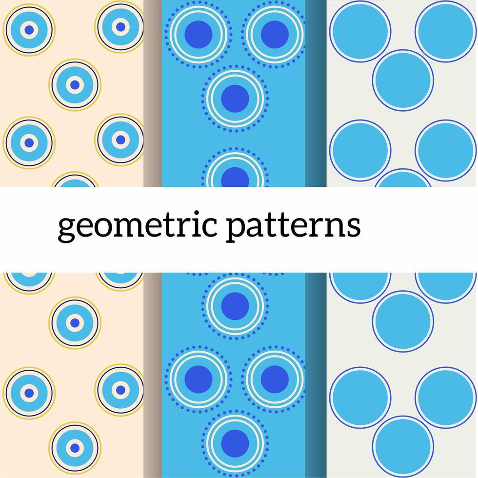 collection of geometric patterns. Simple graphic. Decoration of repeating shapes vector