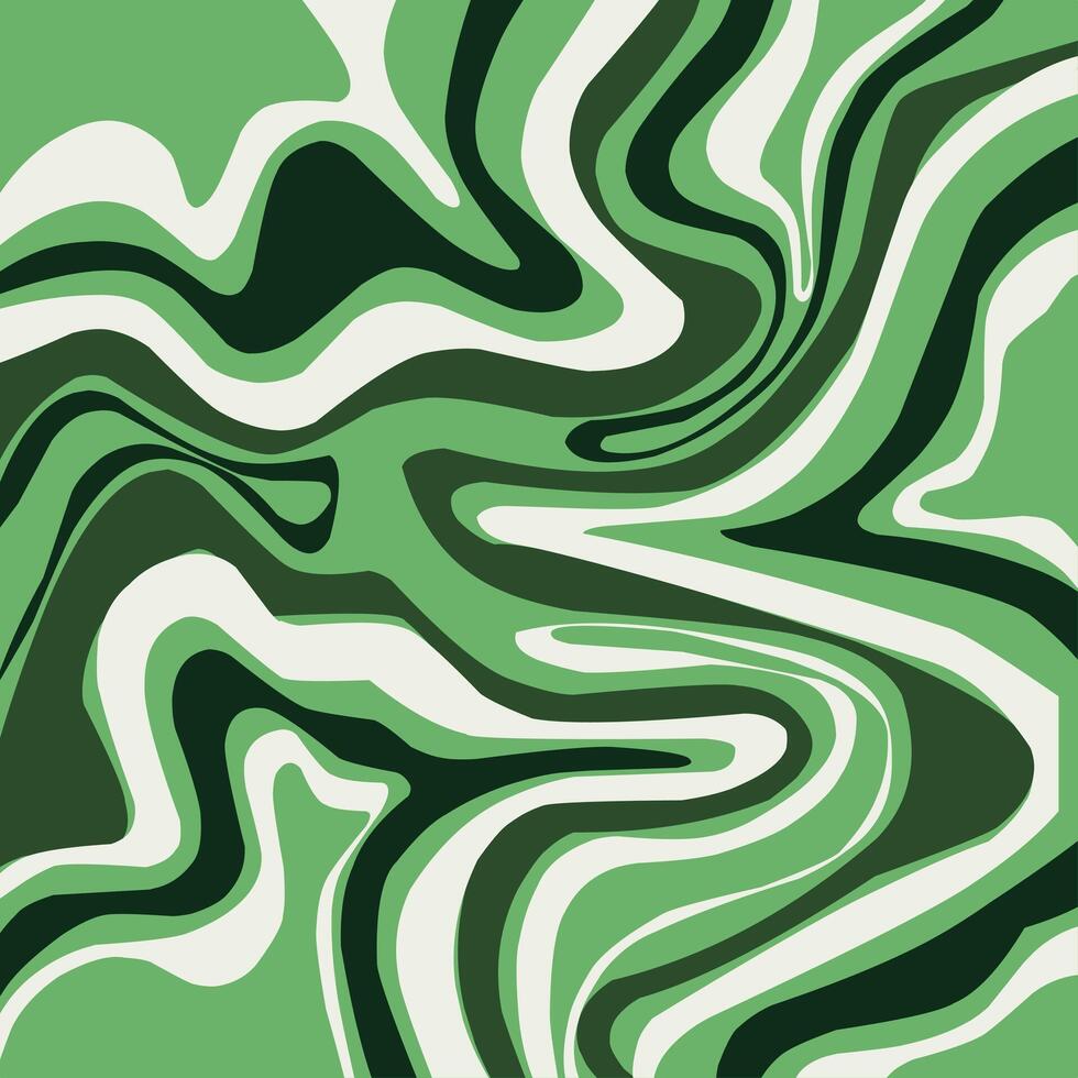 Abstract horizontal background with colorful waves. Trendy illustration in style retro 60s, 70s. Pastel colors vector