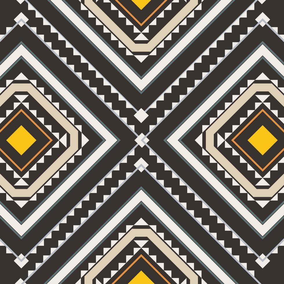 Geometric ethnic oriental seamless pattern traditional Design for background,carpet,wallpaper.clothing,wrapping,Batik fabric, illustration. vector
