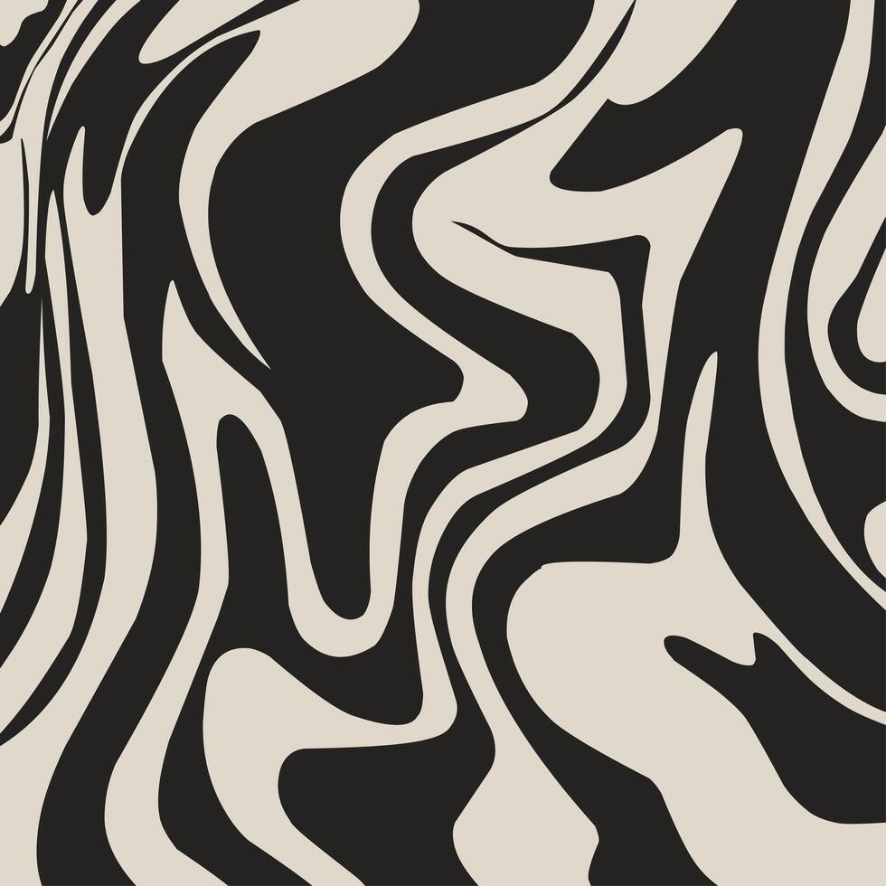 Abstract horizontal background with colorful waves. Trendy illustration in style retro 60s, 70s. Pastel colors vector