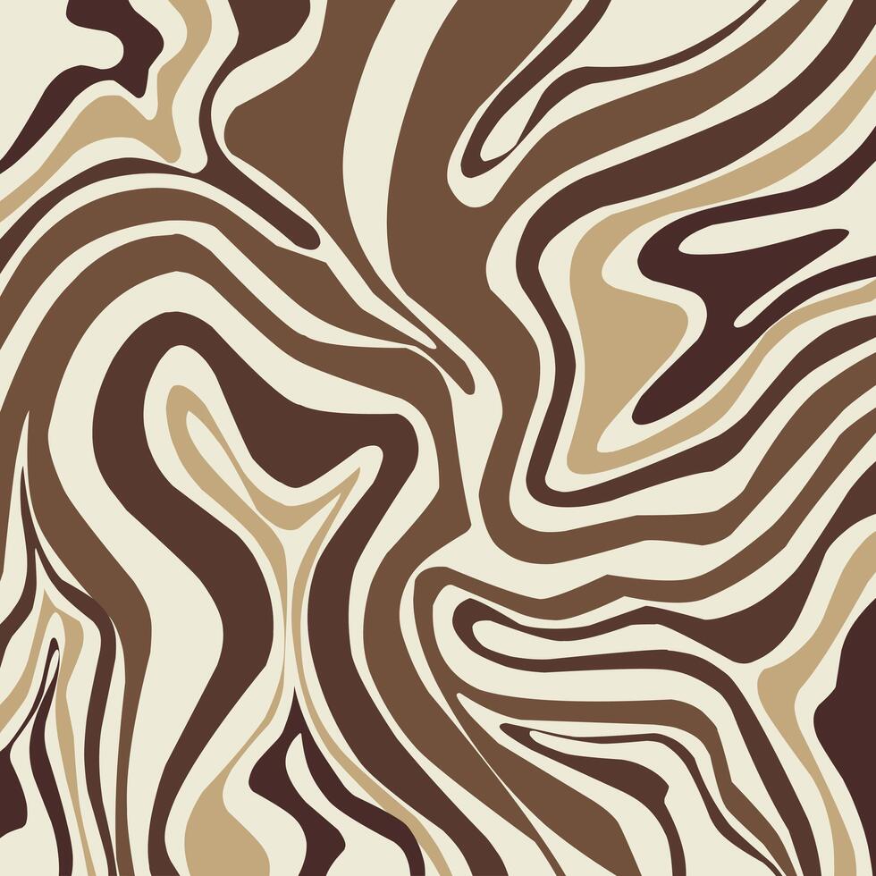 Abstract horizontal background with colorful waves. Trendy illustration in style retro 60s, 70s. Pastel colors vector