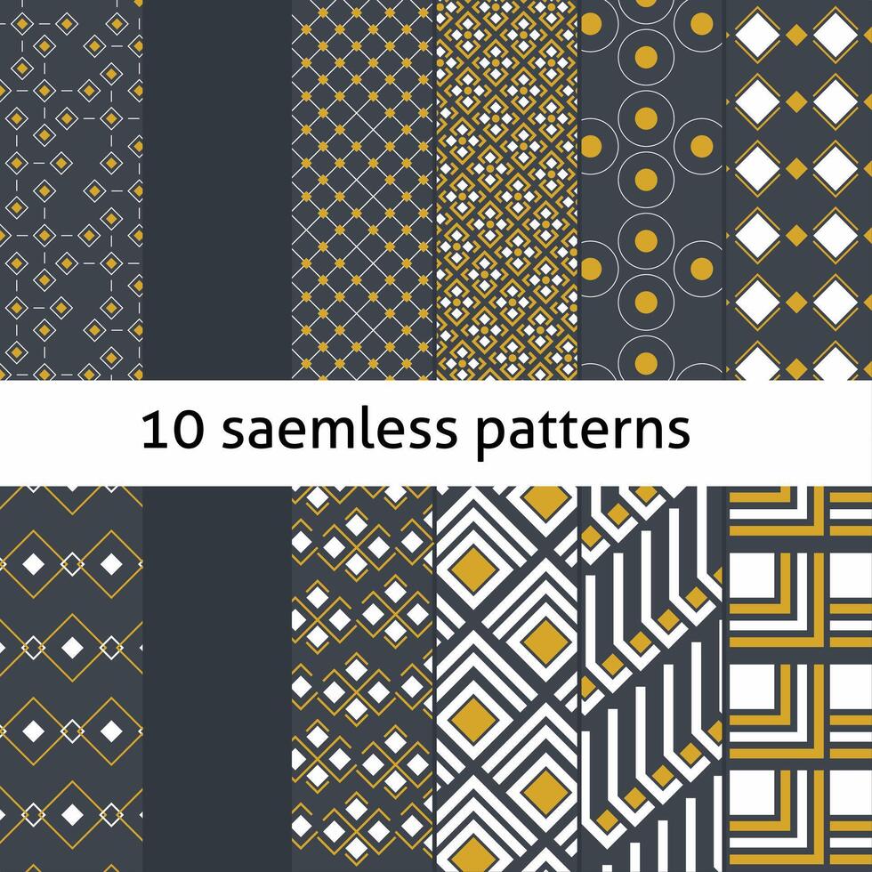 collection of geometric patterns. Simple graphic. Decoration of repeating shapes. vector