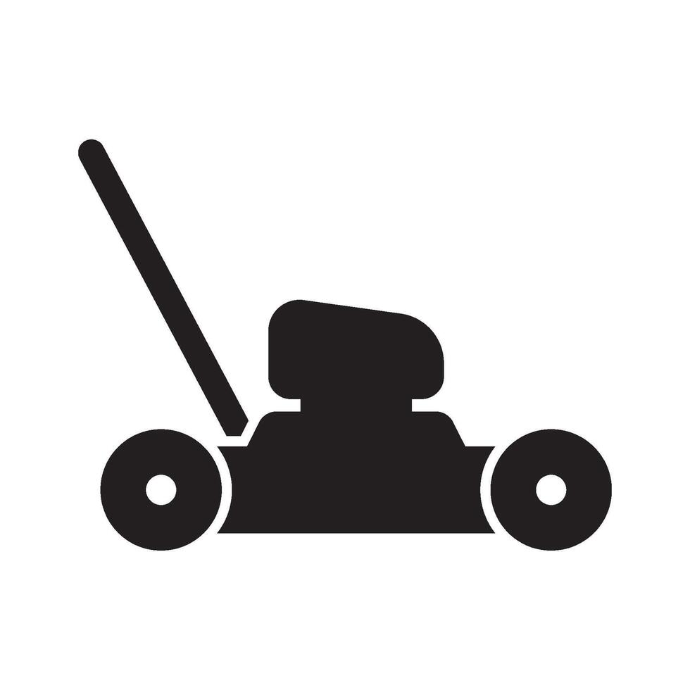 lawn mower icon symbol vector