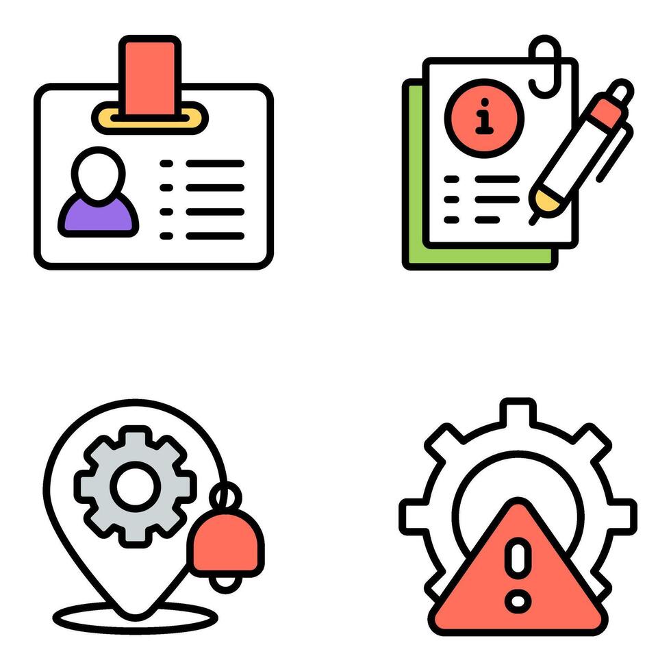 Pack of Customer Services and Support Flat Icon vector