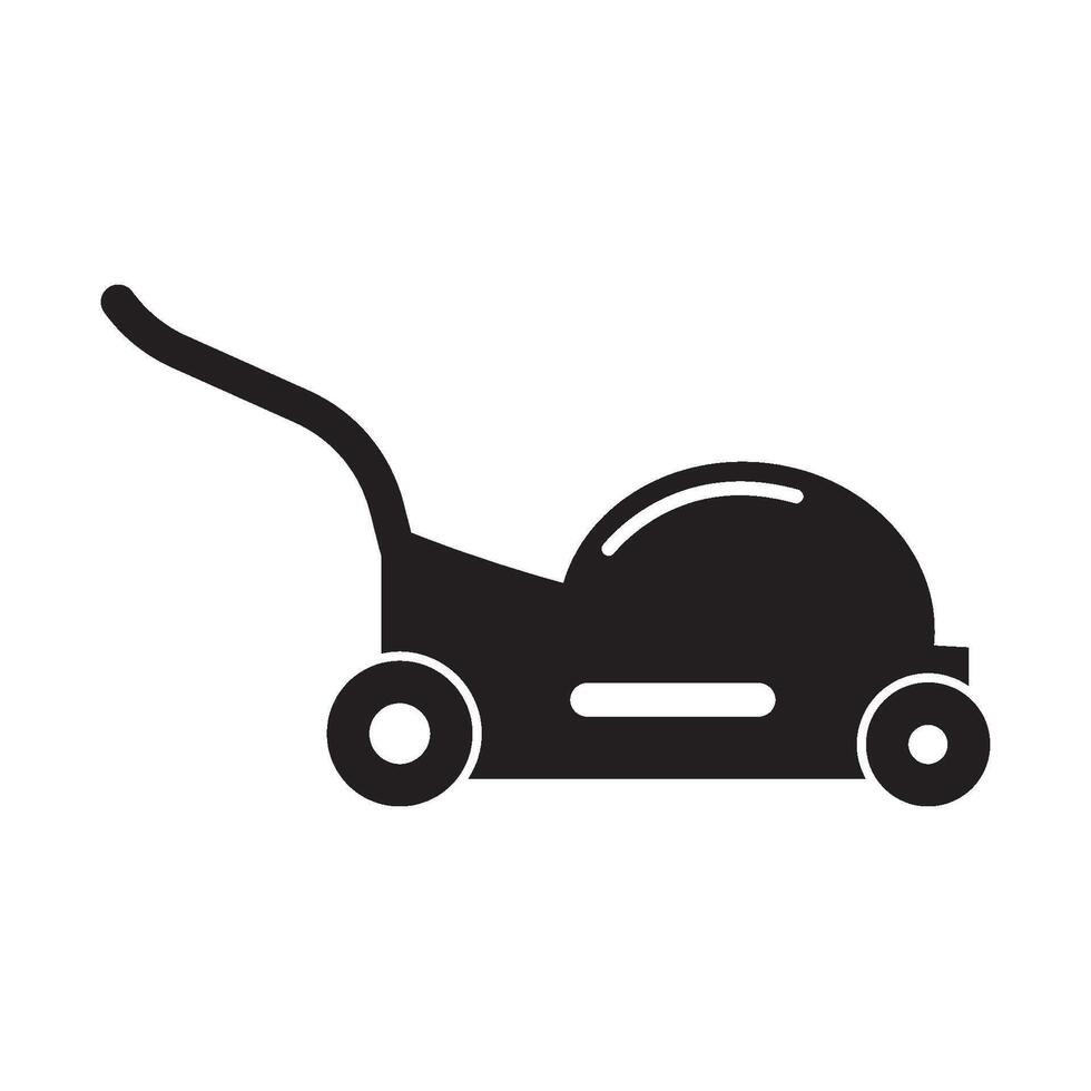 lawn mower icon symbol vector