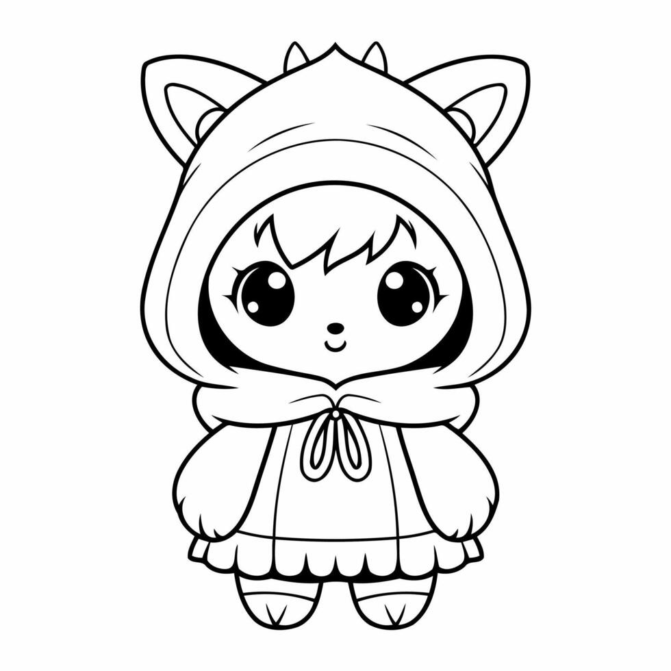 Clean line rabbit icon for coloring. vector