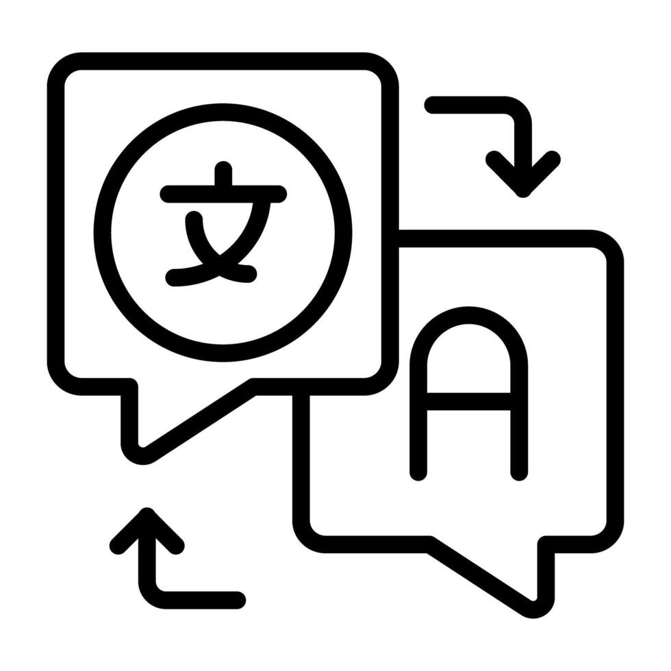 Creative design icon of language translation vector