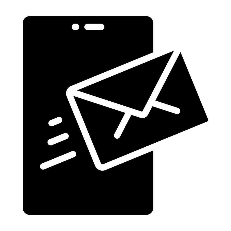 A beautiful design icon of mobile email vector