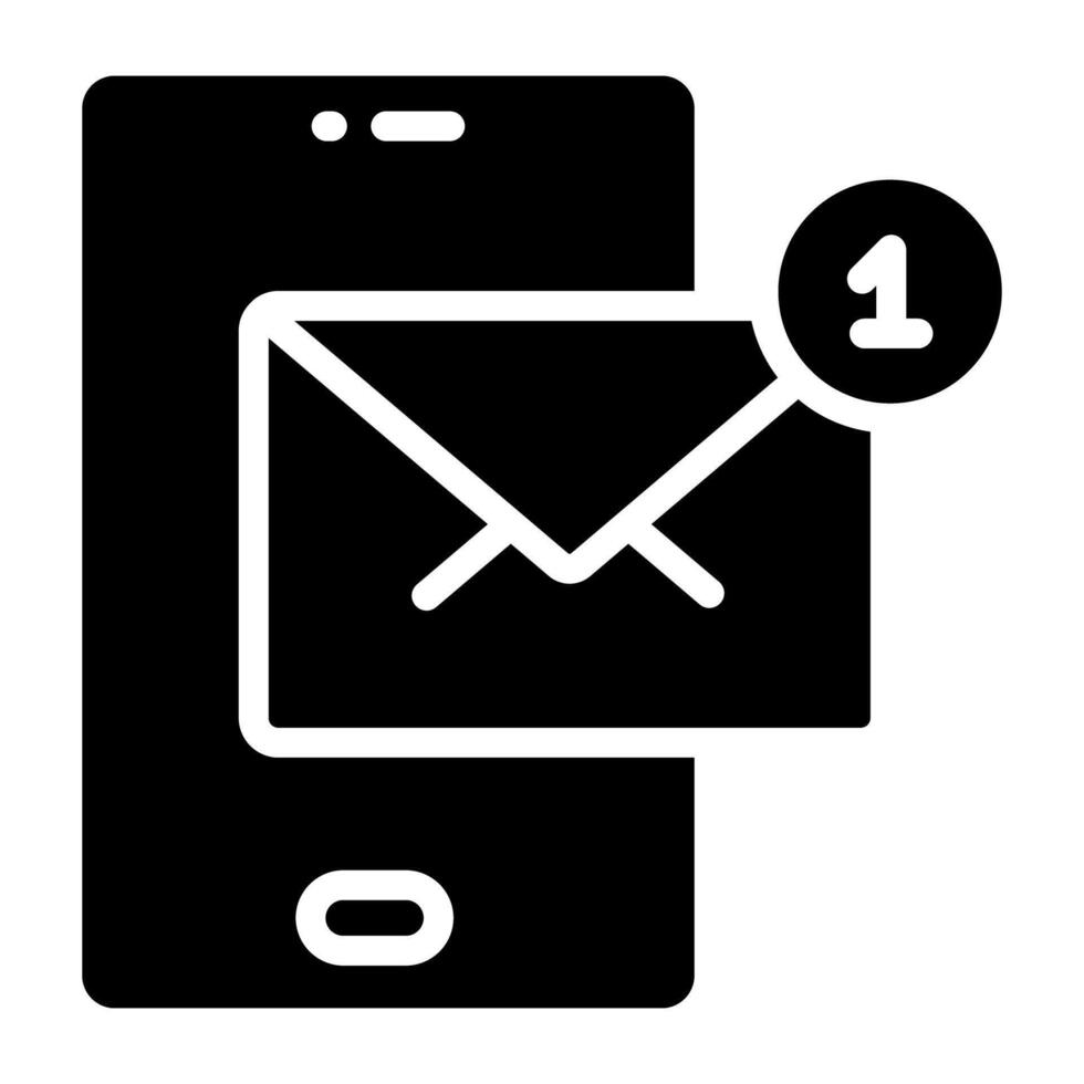 Perfect design icon of mobile email vector