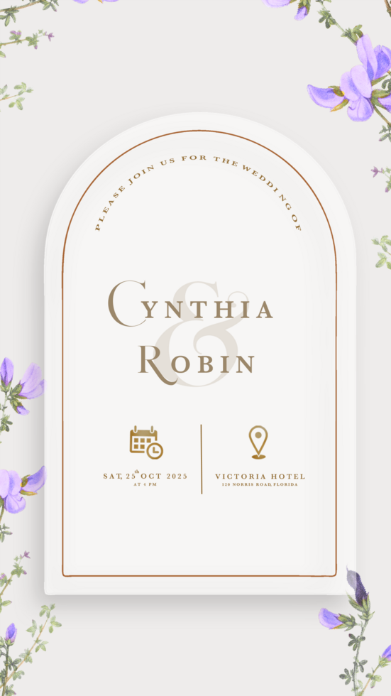 Digital Wedding Invitation Template with Geometric Shape psd