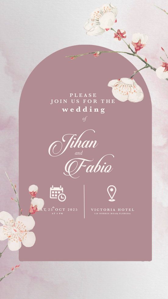 Digital Wedding Invitation Template with Geometric Shape psd
