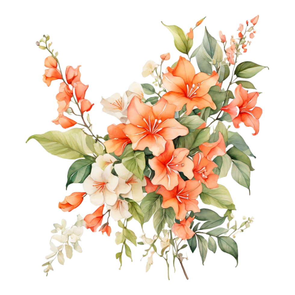 Watercolor Floral Flower Design, Watercolor Flower Arrangements Floral, Watercolor Flower Design png