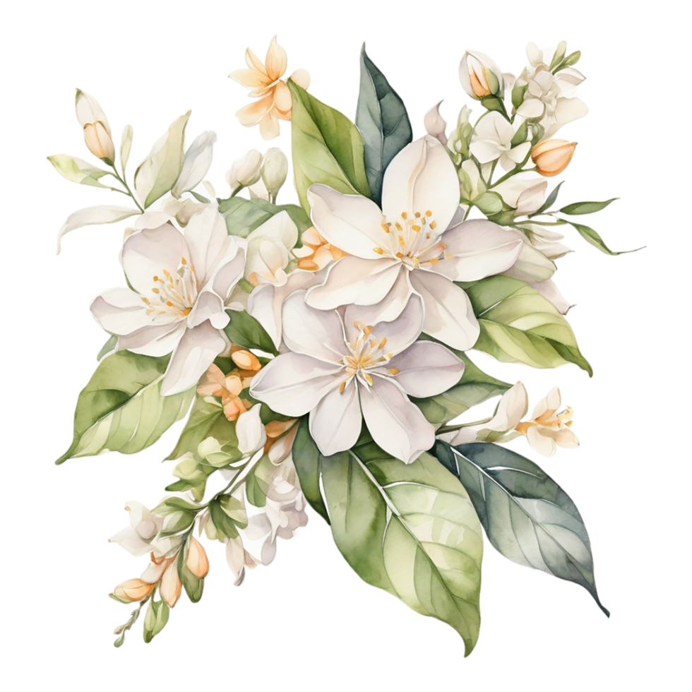 Watercolor Flower Bouquet, Watercolor Flower Arrangements Floral, Watercolor Flower Design png