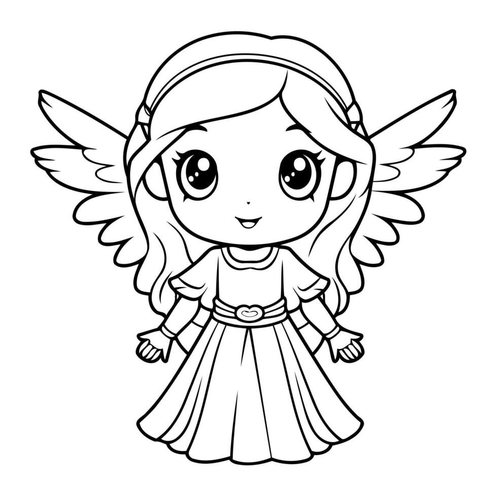 outline icons with angelic themes for sophisticated designs. vector