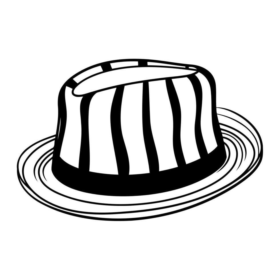 Clean line hat icon for coloring. vector