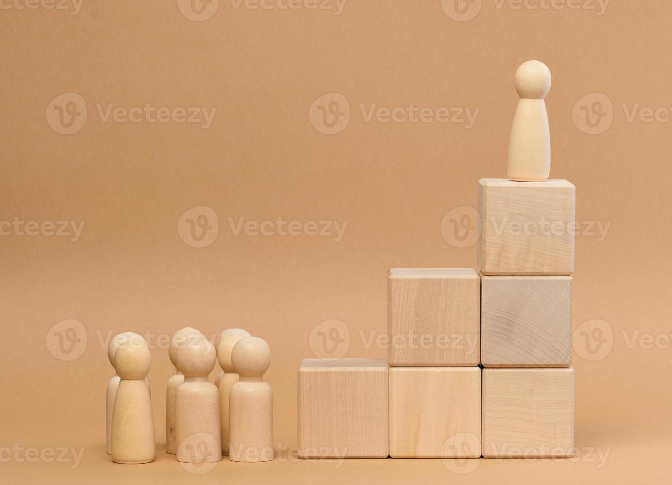 The concept of career advancement, starting at work, achieving goals. photo